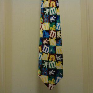 GOLD CITY HANDMADE MICKEY MOUSE COLORS MENS TIE